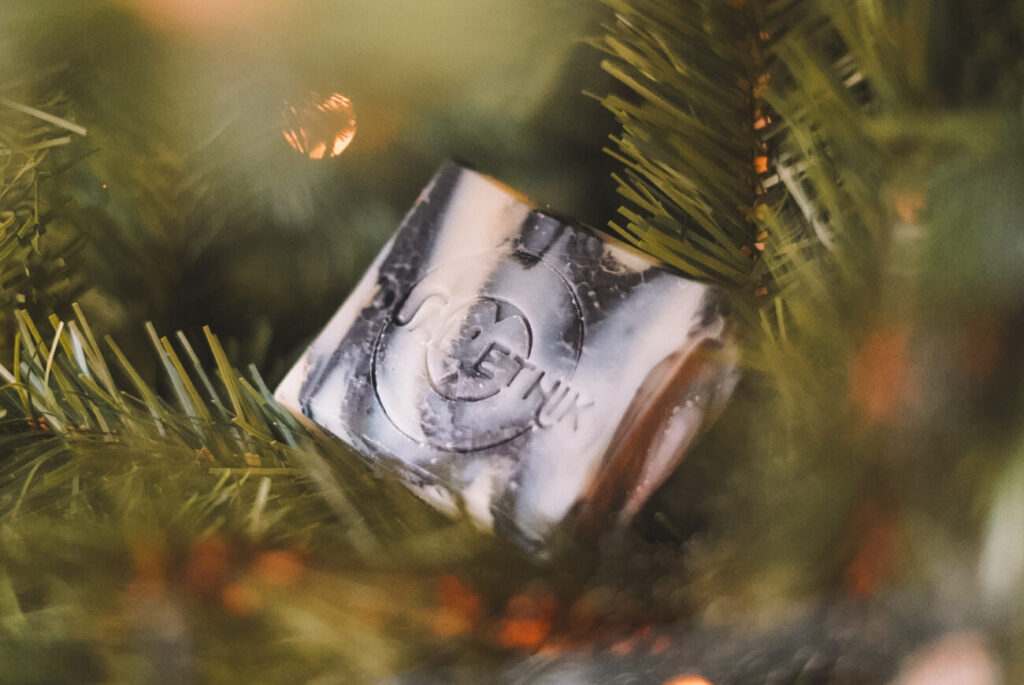 Savon le grey, marbré noir et blanc